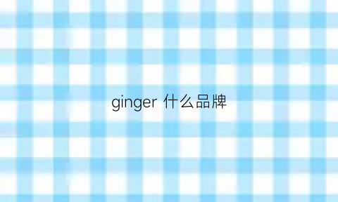 ginger什么品牌(giern是什么牌子)